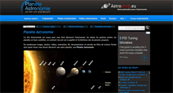 Desktop Screenshot of planete-astronomie.com